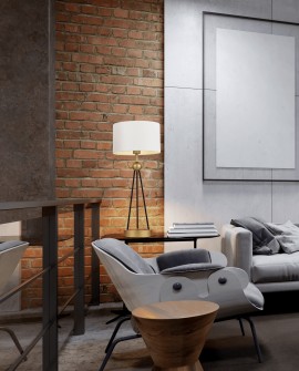 LAMPA STOŁOWA NOWOCZESNA BIAŁO-ZŁOTA BELFORTE LUMINA DECO