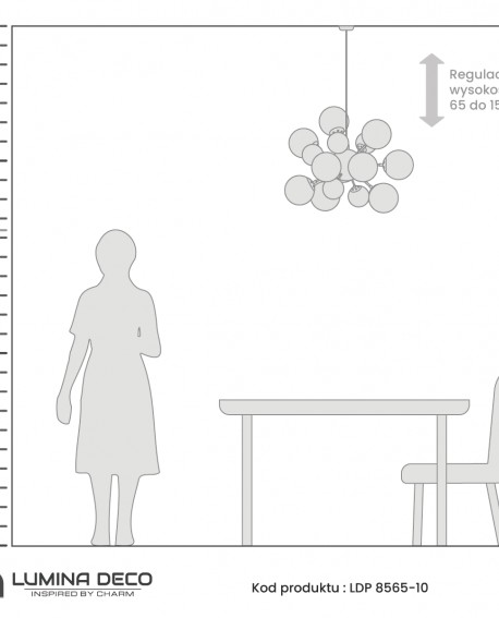 LAMPA WISZĄCA NOWOCZESNA GALAKSIDA W10 LUMINA DECO