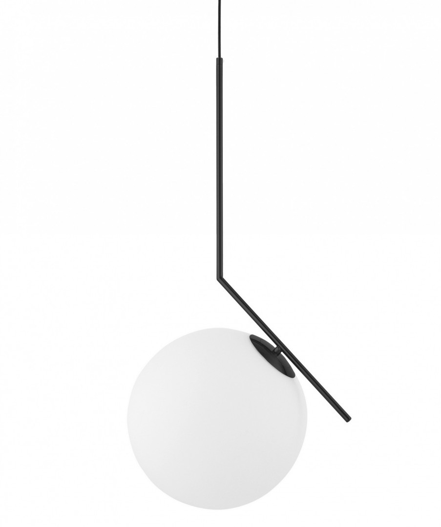 LAMPA WISZĄCA NOWOCZESNA CZARNA BIAŁA KULA SORENTO 30 LUMINA DECO