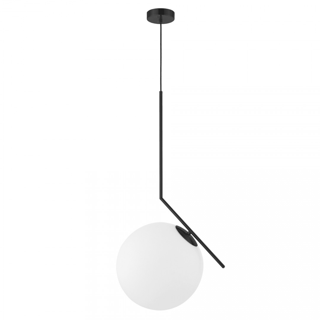 LAMPA WISZĄCA NOWOCZESNA CZARNA BIAŁA KULA SORENTO 30 LUMINA DECO