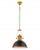 LAMPA WISZĄCA INDUSTRIALNA LOFT CZARNO-ZŁOTA SZCZOTKOWANA ETTORE