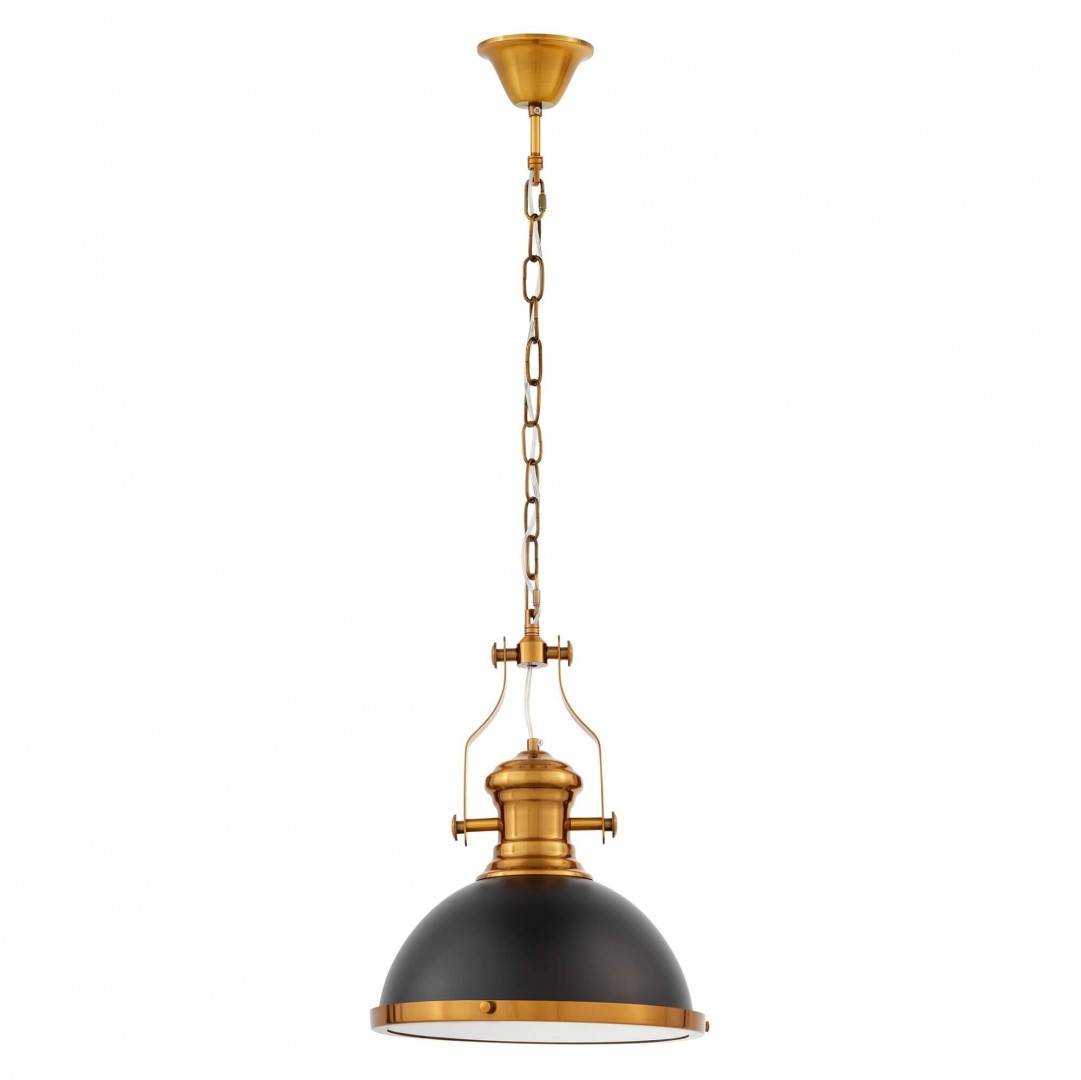 LAMPA WISZĄCA INDUSTRIALNA LOFT CZARNO-ZŁOTA SZCZOTKOWANA ETTORE LUMINA DECO
