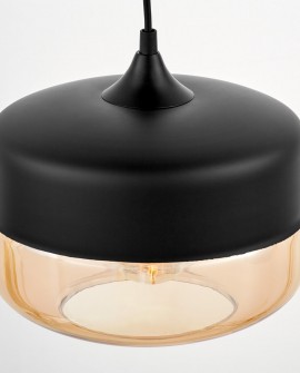 LAMPA WISZĄCA NOWOCZESNA LOFT CZARNA BARLET LUMINA DECO