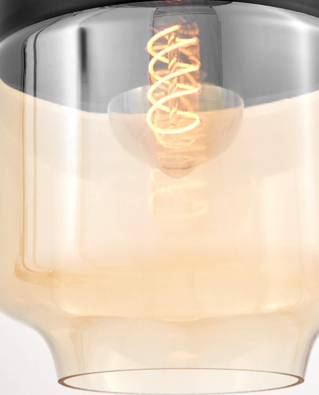 LAMPA WISZĄCA NOWOCZESNA LOFT CZARNA ASTILA LUMINA DECO