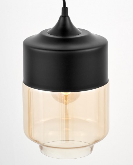 LAMPA WISZĄCA NOWOCZESNA LOFT CZARNA ASTILA LUMINA DECO