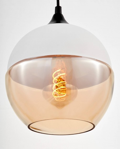 LAMPA WISZĄCA NOWOCZESNA LOFT BIAŁA ALBION LUMINA DECO