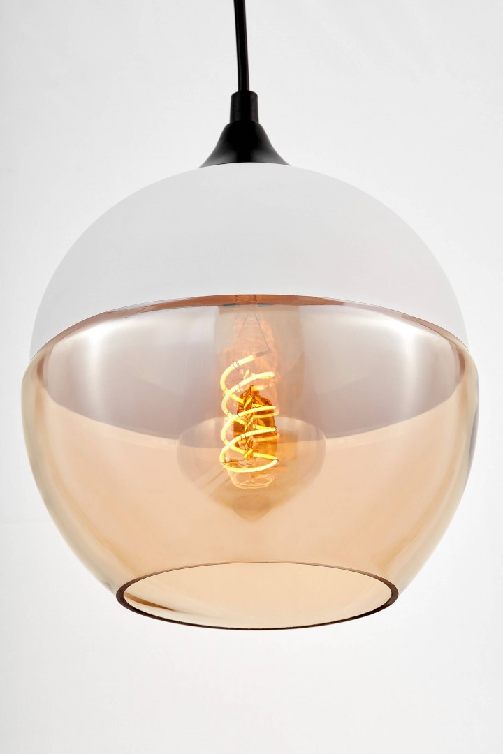 LAMPA WISZĄCA NOWOCZESNA LOFT BIAŁA ALBION LUMINA DECO