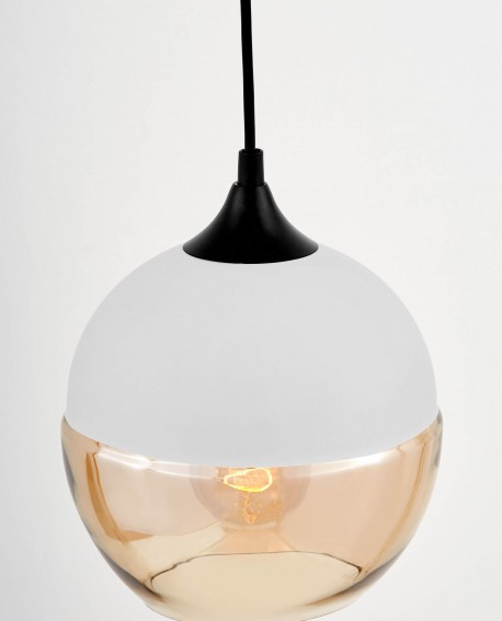 LAMPA WISZĄCA NOWOCZESNA LOFT BIAŁA ALBION LUMINA DECO