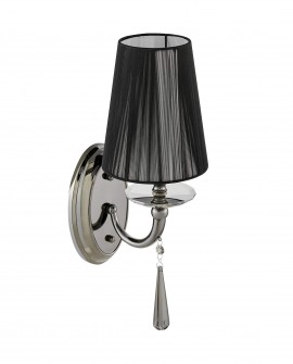 KINKIET LAMPA ŚCIENNA CZARNA FABIONE W1 LUMINA DECO