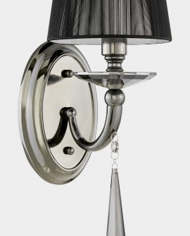 KINKIET LAMPA ŚCIENNA CZARNA FABIONE W1 LUMINA DECO