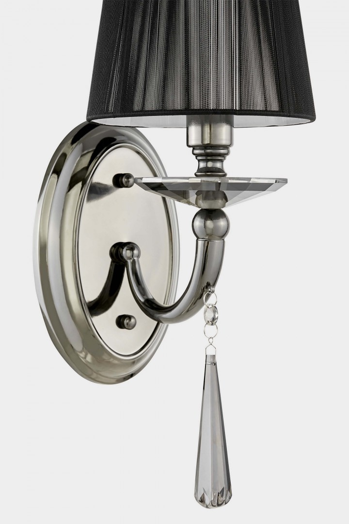 KINKIET LAMPA ŚCIENNA CZARNA FABIONE W1 LUMINA DECO