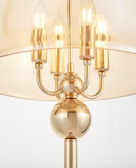 LAMPA STOJĄCA PODŁOGOWA ZŁOTA BOLEO W4 LUMINA DECO