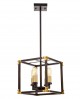 LAMPA WISZĄCA LOFT CZARNO-ZŁOTA SZCZOTKOWANA WALDORF W4