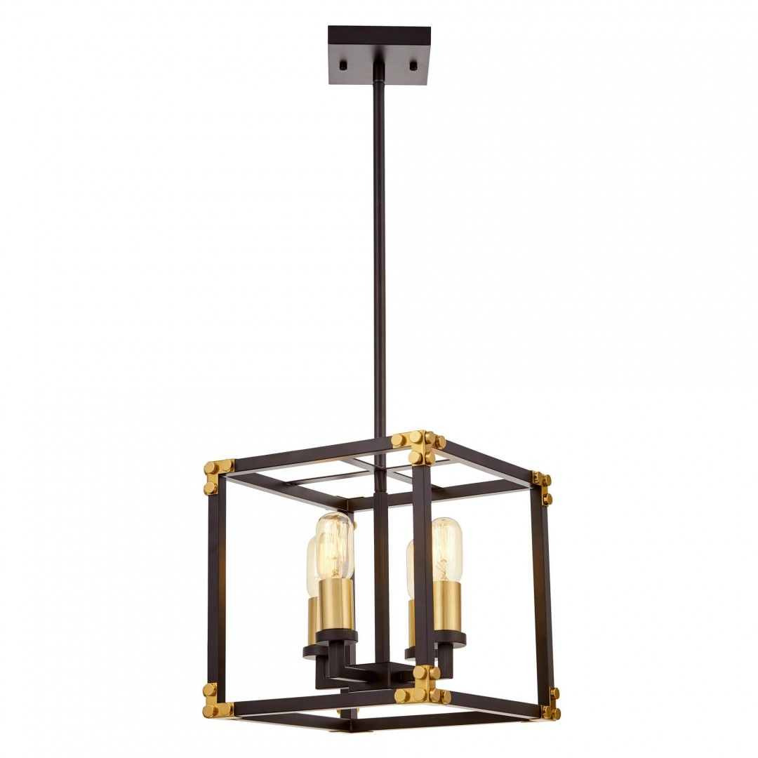 lampa wisząca loft czarno złota szczotkowana waldorf w4 lumina deco na białym tle