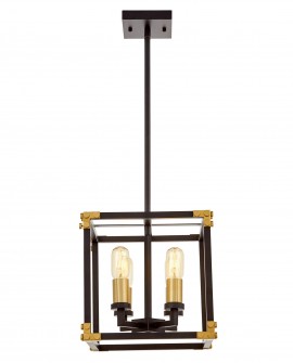 lampa wisząca loft czarno złota szczotkowana waldorf w4 lumina deco na białym tle