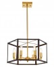 LAMPA WISZĄCA LOFT CZARNO-ZŁOTA SZCZOTKOWANA LORTON W6