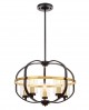 LAMPA WISZĄCA LOFT CZARNO-ZŁOTA SZCZOTKOWANA MONTEREY W5