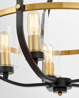 LAMPA WISZĄCA LOFT CZARNO-MOSIĘŻNA MONTEREY W5 LUMINA DECO