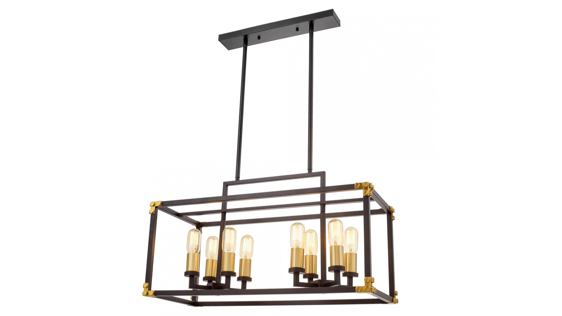 LAMPA WISZĄCA LOFT CZARNO-ZŁOTA SZCZOTKOWANA WALDORF W8 LUMINA DECO