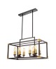 LAMPA WISZĄCA LOFT CZARNO-ZŁOTA SZCZOTKOWANA WALDORF W8