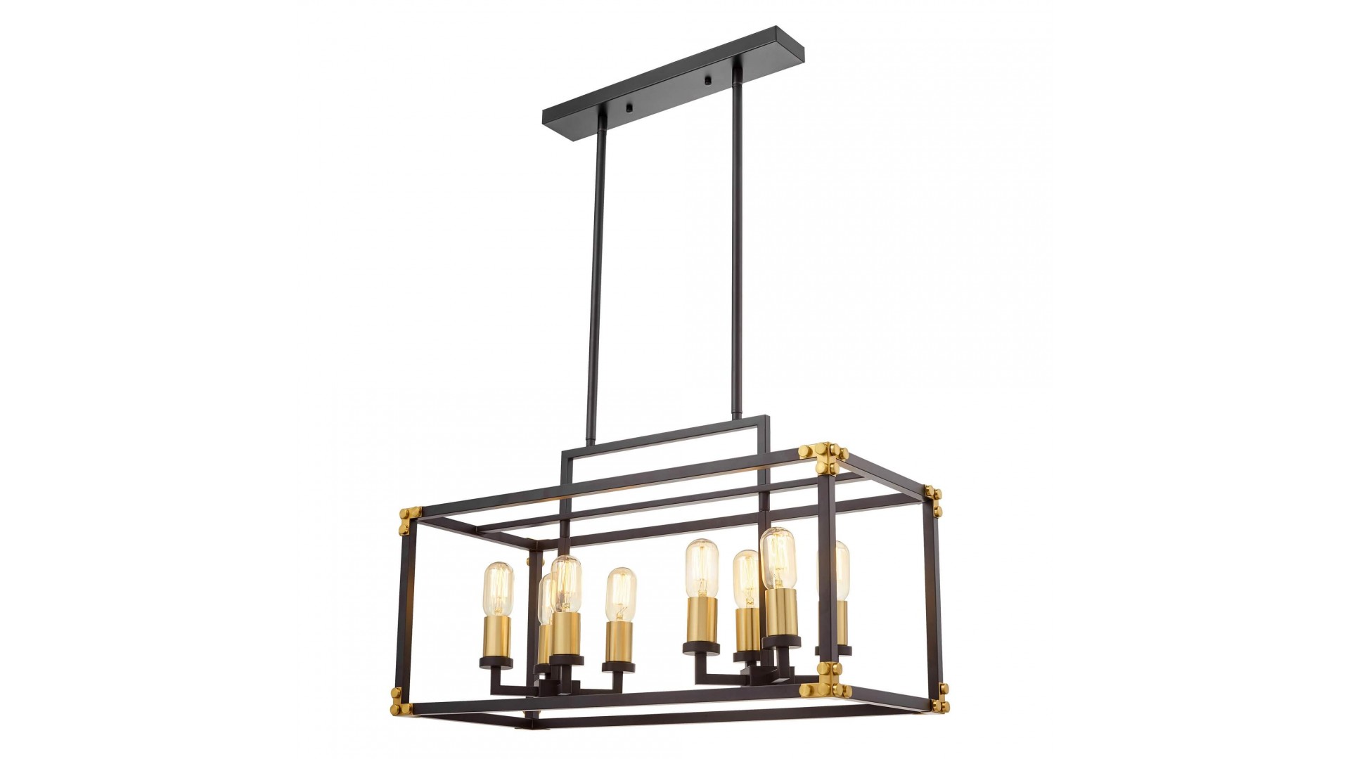 LAMPA WISZĄCA LOFT CZARNO-ZŁOTA SZCZOTKOWANA WALDORF W8 LUMINA DECO