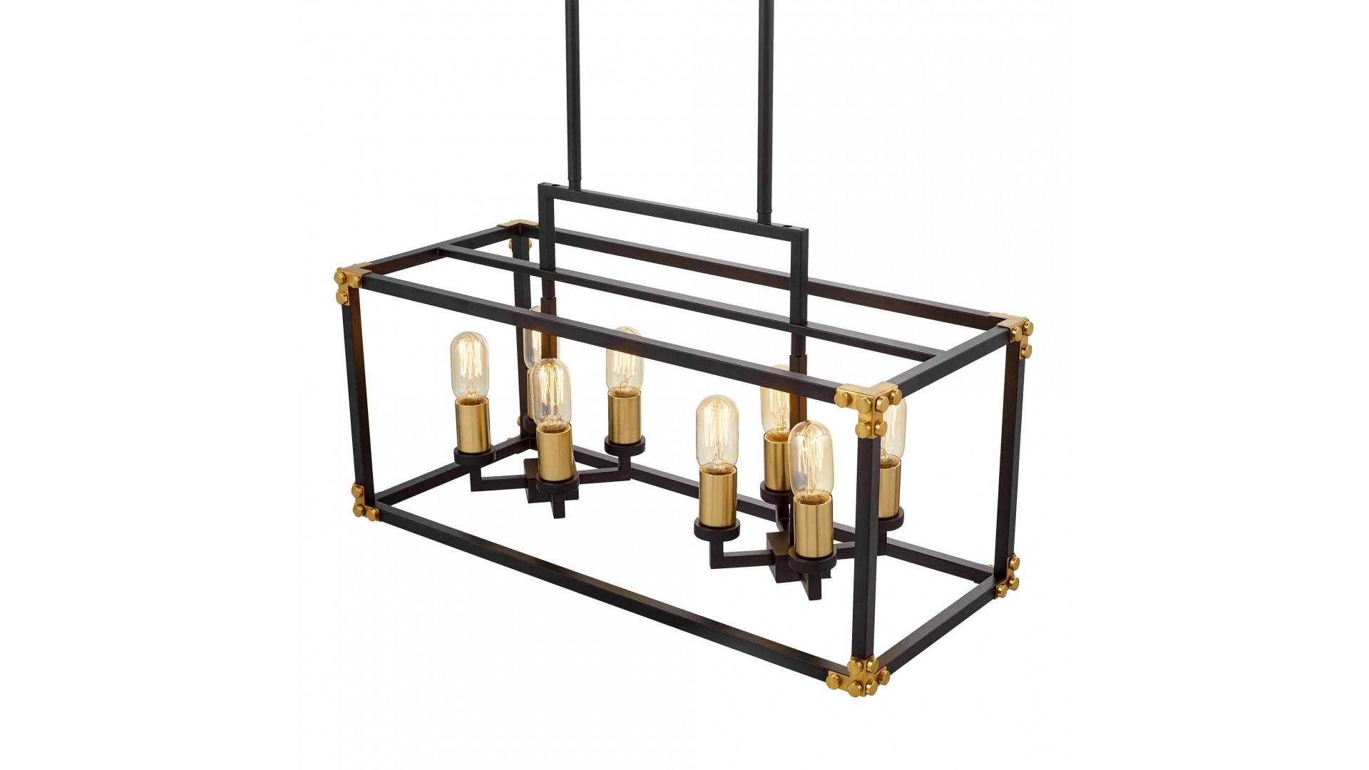 LAMPA WISZĄCA LOFT CZARNO-ZŁOTA SZCZOTKOWANA WALDORF W8 LUMINA DECO