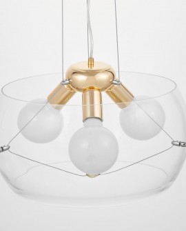 NOWOCZESNA LAMPA WISZĄCA GLOBO GOLD D40 LUMINA DECO