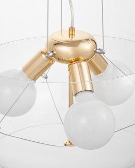 NOWOCZESNA LAMPA WISZĄCA GLOBO GOLD D40 LUMINA DECO