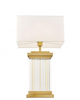 lampa nocna glamour białо-złota szczotkowana davos lumina deco – widok główny