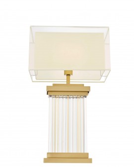 LAMPA NOCNA GLAMOUR KREMOWO-MOSIĘŻNA DAVOS LUMINA DECO