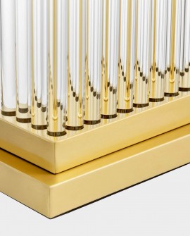 LAMPA NOCNA GLAMOUR KREMOWO-MOSIĘŻNA DAVOS LUMINA DECO