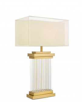 LAMPA NOCNA GLAMOUR KREMOWO-MOSIĘŻNA DAVOS LUMINA DECO