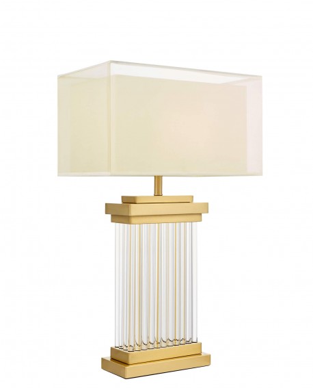 LAMPA NOCNA GLAMOUR KREMOWO-MOSIĘŻNA DAVOS LUMINA DECO