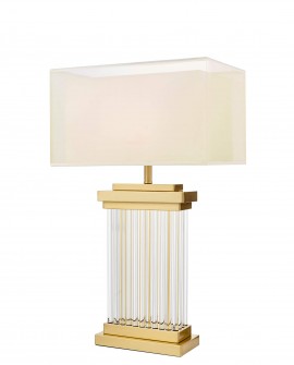 LAMPA NOCNA GLAMOUR KREMOWO-MOSIĘŻNA DAVOS LUMINA DECO