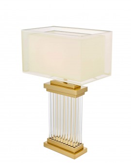 LAMPA NOCNA GLAMOUR KREMOWO-MOSIĘŻNA DAVOS LUMINA DECO