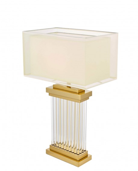 LAMPA NOCNA GLAMOUR KREMOWO-MOSIĘŻNA DAVOS LUMINA DECO