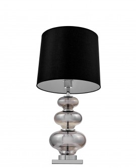 LAMPA NOCNA CZARNO-SREBRNA BRISTON LUMINA DECO