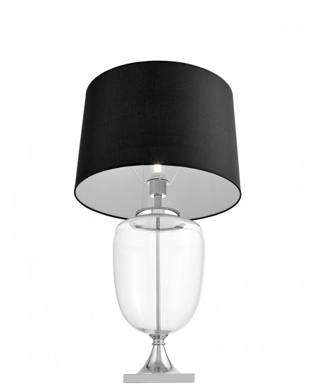 LAMPA NOCNA GLAMOUR CZARNA OLIMPIA LUMINA DECO