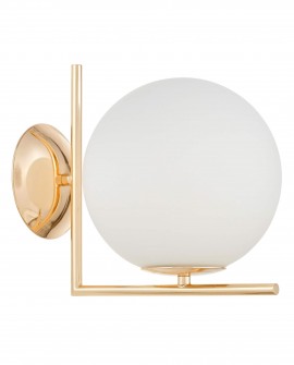 KINKIET LAMPA ŚCIENNA NOWOCZESNA ZŁOTA BIAŁA KULA SORENTO 20