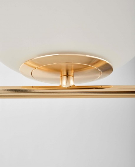 KINKIET LAMPA ŚCIENNA NOWOCZESNA ZŁOTA BIAŁA KULA SORENTO 20 LUMINA DECO