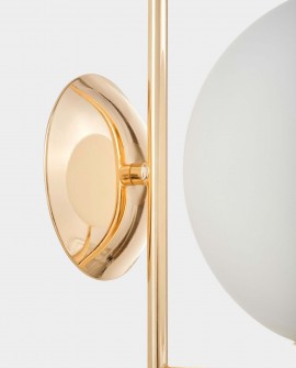 KINKIET LAMPA ŚCIENNA NOWOCZESNA ZŁOTA BIAŁA KULA SORENTO 20 LUMINA DECO