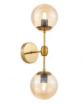KINKIET LAMPA ŚCIENNA LOFT MOSIĘŻNA ZODIAK W2 LUMINA DECO