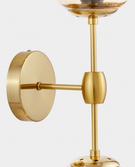 KINKIET LAMPA ŚCIENNA LOFT ZŁOTO SZCZOTKOWANE ZODIAK W2 LUMINA DECO