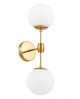 KINKIET LAMPA ŚCIENNA LOFT ZŁOTO SZCZOTKOWANE BIAŁA ZODIAK W2
