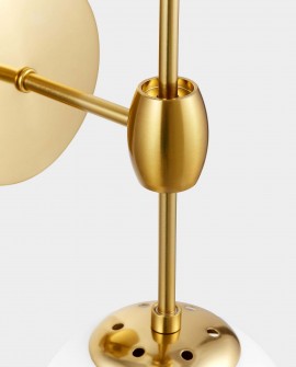 KINKIET LAMPA ŚCIENNA LOFT ZŁOTO SZCZOTKOWANE BIAŁA ZODIAK W2 LUMINA DECO