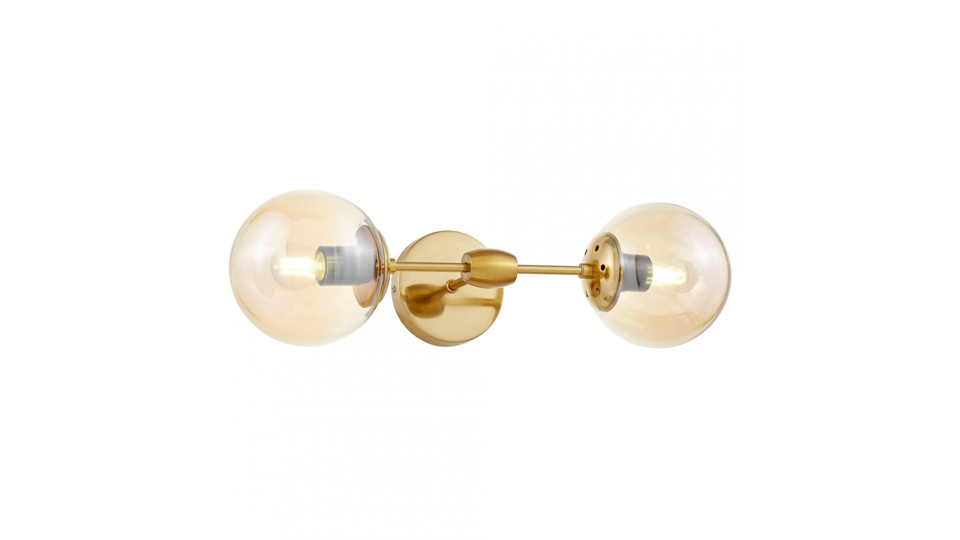 KINKIET LAMPA ŚCIENNA LOFT ZŁOTO SZCZOTKOWANE ZODIAK W2 LUMINA DECO