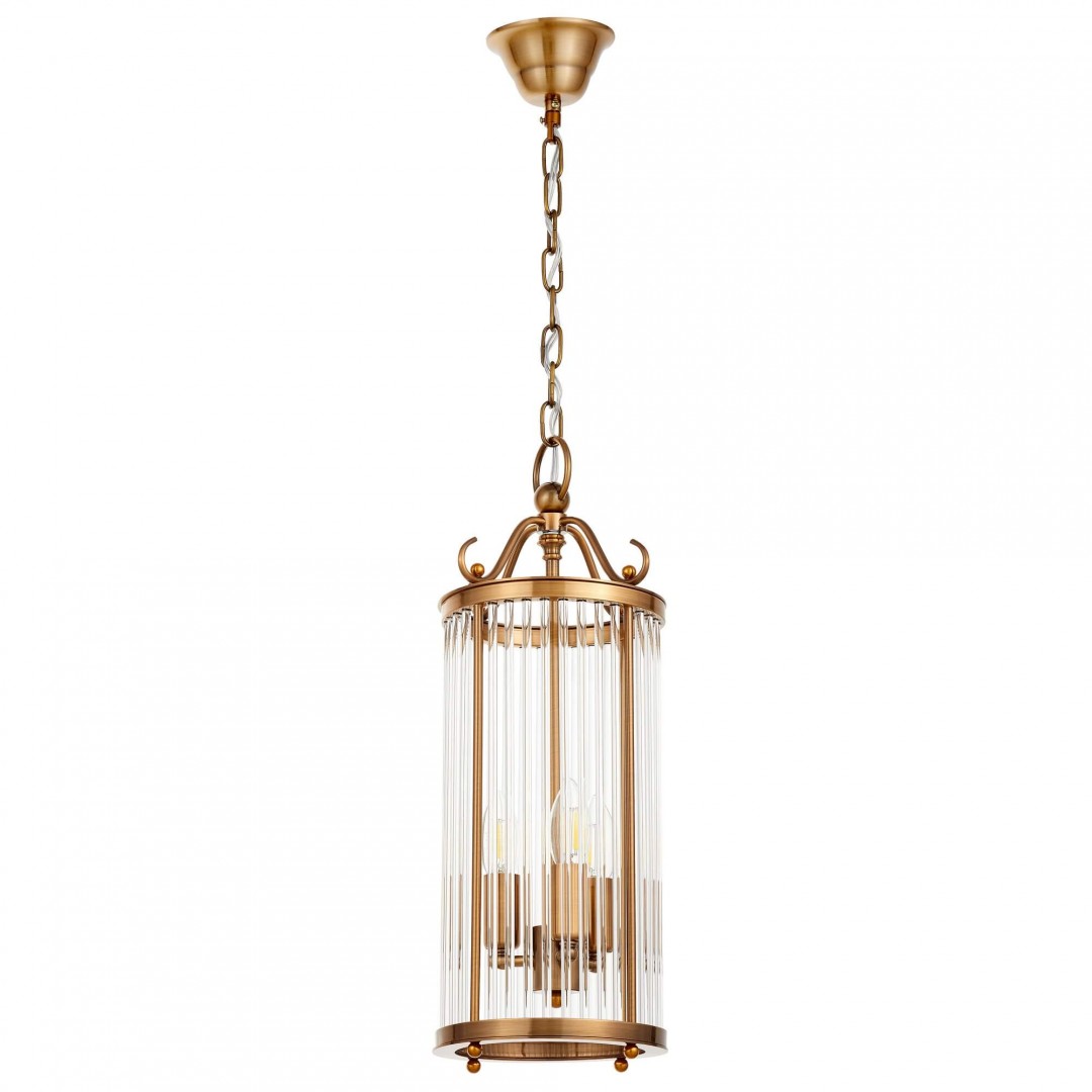 LAMPA WISZĄCA LOFT ZŁOTO SZCZOTKOWANE BOSTON W3 LUMINA DECO