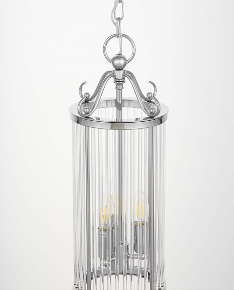 LAMPA WISZĄCA LOFT CHROMOWANA BOSTON W3 LUMINA DECO