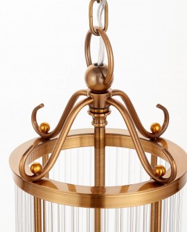 LAMPA WISZĄCA LOFT ZŁOTO SZCZOTKOWANE BOSTON W3 LUMINA DECO