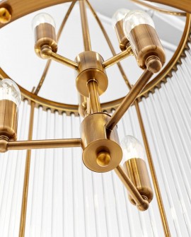 LAMPA WISZĄCA LOFT ZŁOTO SZCZOTKOWANE BOSTON W6 LUMINA DECO